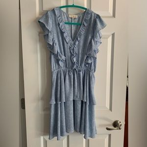 Pinch flutter sleeve dress - S